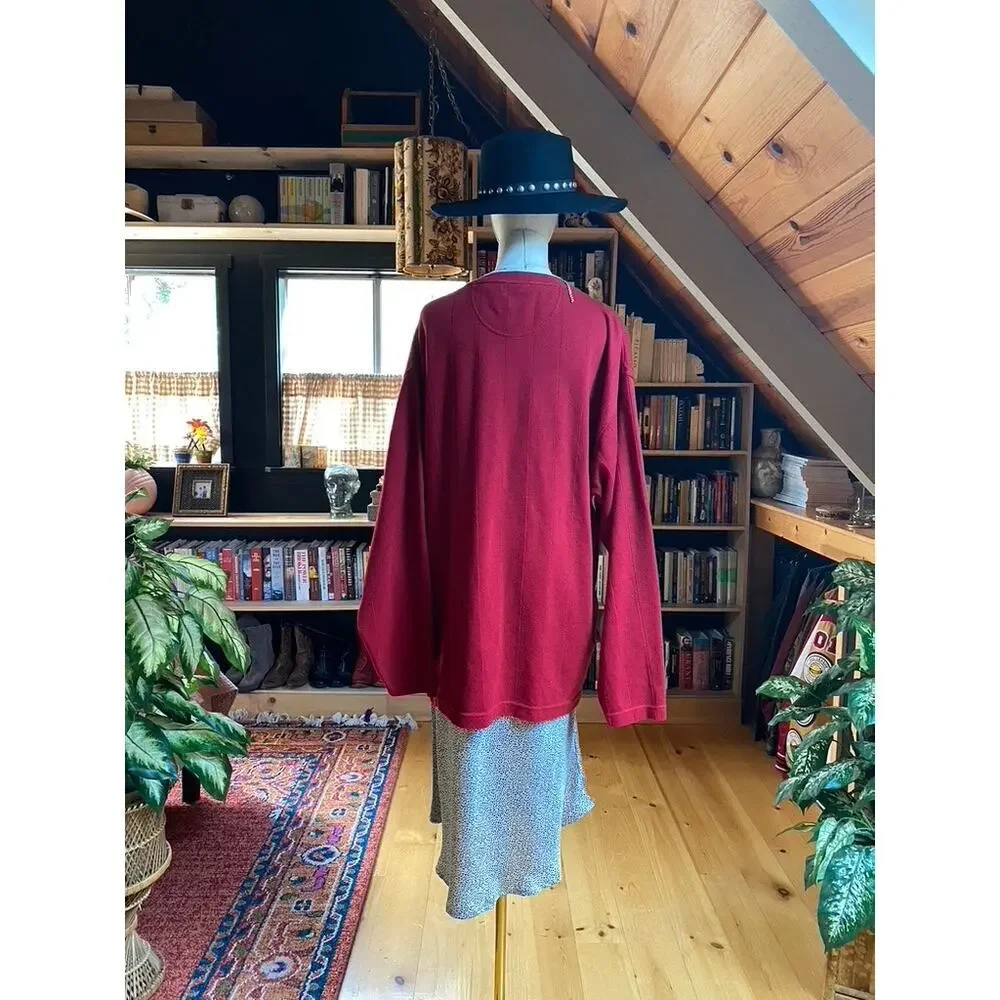 90s Layered Sweater Red